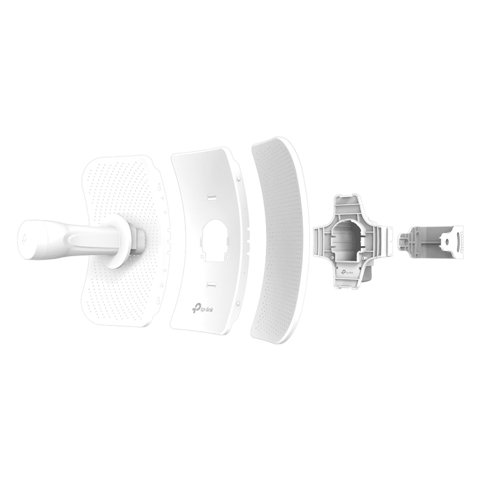 TP-LINK CPE605 - CPE para exteriores de 5 GHz, 150 Mbps, 23 dBi, Hasta 150 Mbps con velocidades de datos inalámbricas de 5 GHz, Tecnología Pharos MAXtream TDMA, Pharos Control para administración centralizada.