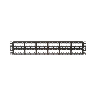 Panel de Parcheo Modular Mini-Com (Sin Conectores), Plano de Instalación al Ras, Sin Blindaje, de 48 Puertos, 2UR