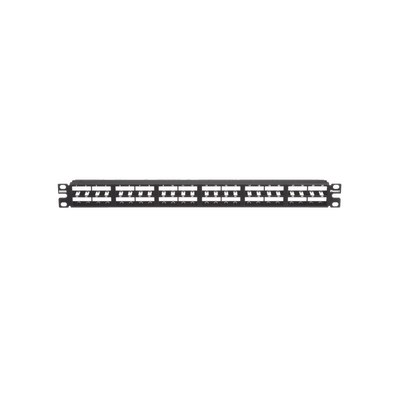 Panel de Parcheo Modular Mini-Com (Sin Conectores), Plano, Sin Blindaje, Alta Densidad, Identificación Pre-impresa, de 48 puertos, 1UR