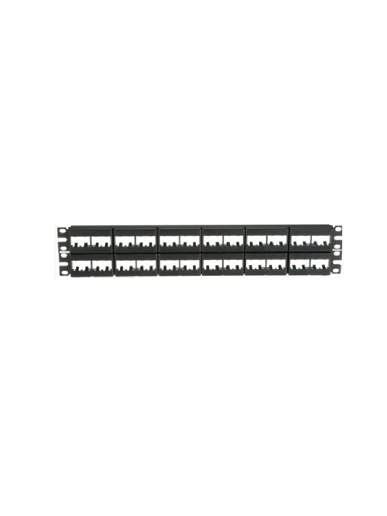 PANDUIT CPP48WBLY - Panel de Parcheo Modular Mini-Com™, 48 puertos, 2 RU, Negro