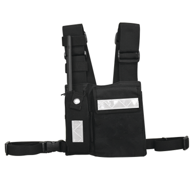 Pechera Universal Sin Logo con Soporte para Radio y Bolígrafo más Bolsa con Cinta Adherente para su Seguridad.