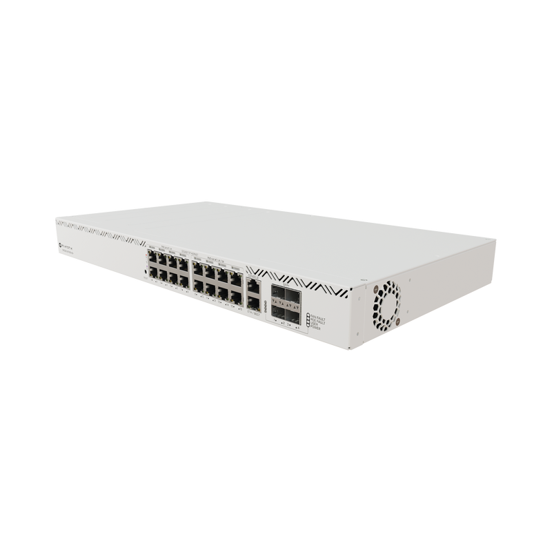 CRS320-8P-8B-4S+RM Cloud Router Switch 16 puertos, 8 PoE+ y 8 PoE++, Fuentes redundantes Hot-Swap