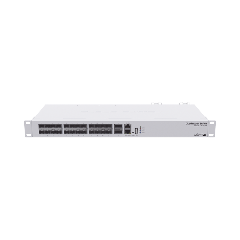 CRS326-24S+2Q+RM Cloud Router Switch, Sistema Operativo Dual 24 Puertos 10G SFP+, 2 Puertos 40G QSFP+
