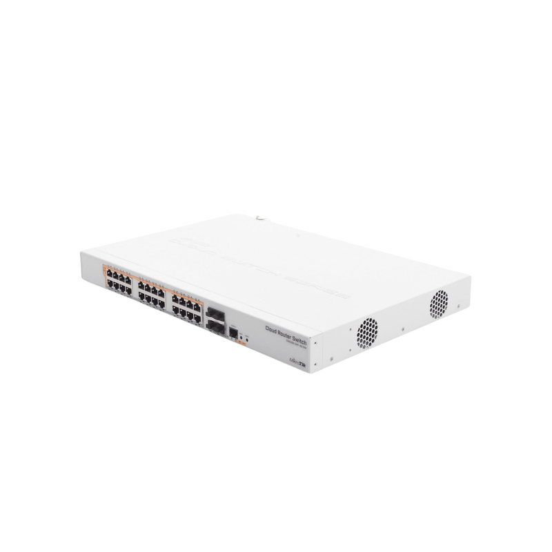 CRS328-24P-4S+RM CRS328-24P-4S+RM - 24 port Gigabit Ethernet router/switch with four 10Gbps SFP+