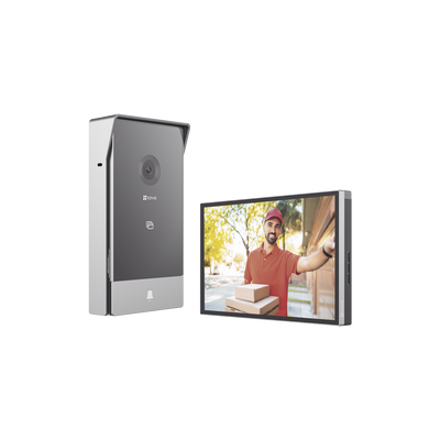 Videoportero IP Conexión a 2 Hilos / Con Monitor Wi-Fi para Interior / Frente de Calle  IP65 Uso En Exterior Debe Tener Protección / Cámara 3 Megapíxel / Llamada a la App / Apertura remota  / Apertura de 1 Puerta y un 1 Porton - Toer