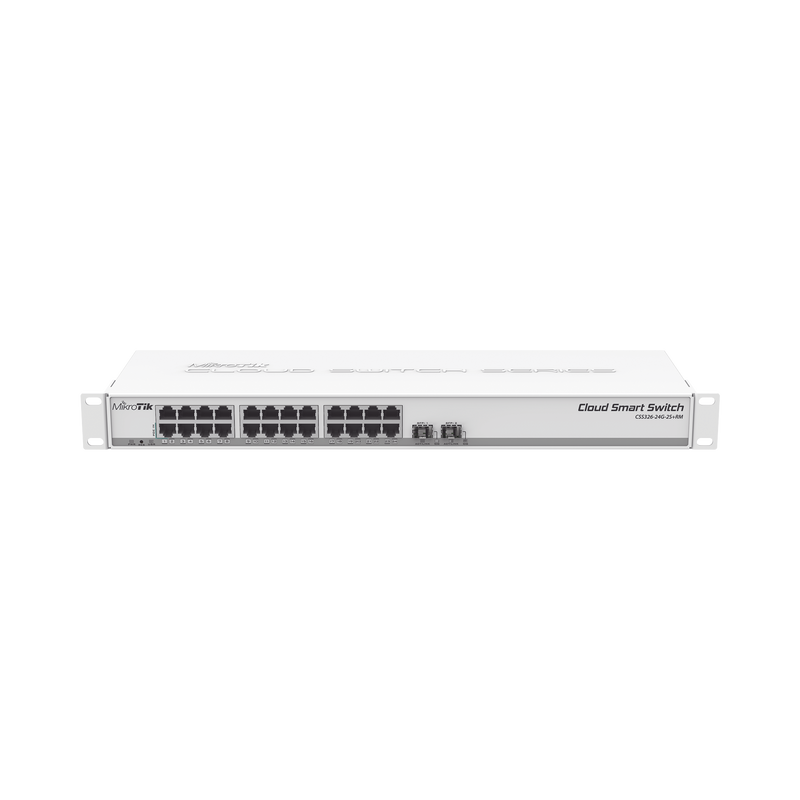CSS326-24G-2S+RM Cloud Smart Switch, 24 puertos Gigabit, 2 puertos SFP+ SwitchOS