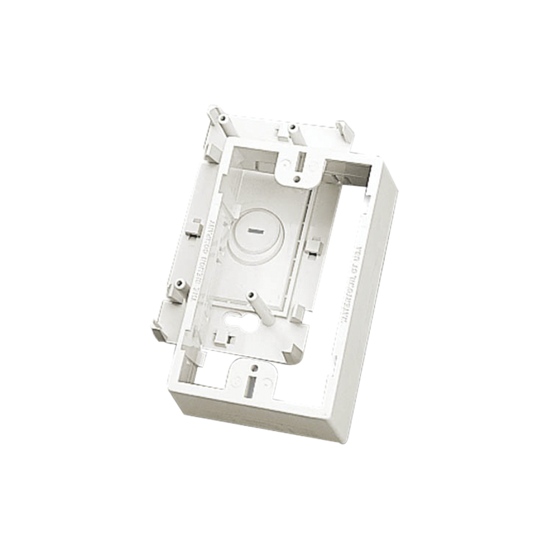 CT4-BOX-02 Caja de Montaje Superficial, Para Placas de Pared (Face Plates), Color Blanco