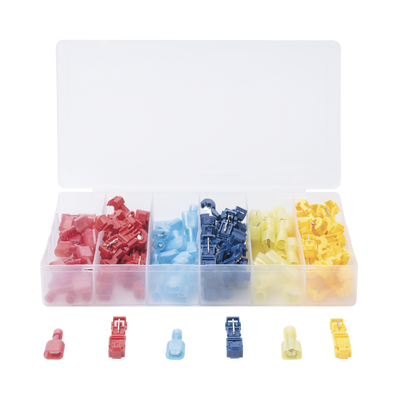 Kit de 60 Conectores para Cableado Eléctrico Tipo T-TAP / Conectores tipo Unión - Toer