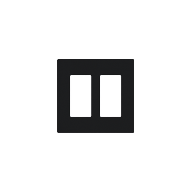 Placa de pared 2 espacio, para atenuador (dimmer), switch ó control remoto PICO inalámbrico.