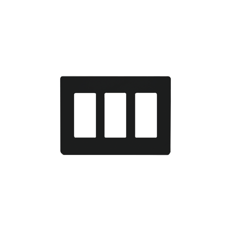 Placa de pared 3 espacio, para atenuador (dimmer), switch ó control remoto PICO inalámbrico.