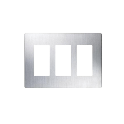 Tapa Color Metalico para interruptor o dimmer Lutron, 3 gang, limpio y moderno