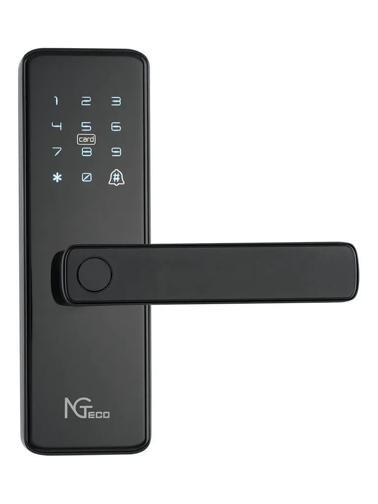 NGTECO SL01A730N Cerradura Inteligente Biométrica con WiFi / 300 usuarios / APP Móvil / Estilo americano / derecha o izquierda / Aperturas remotas