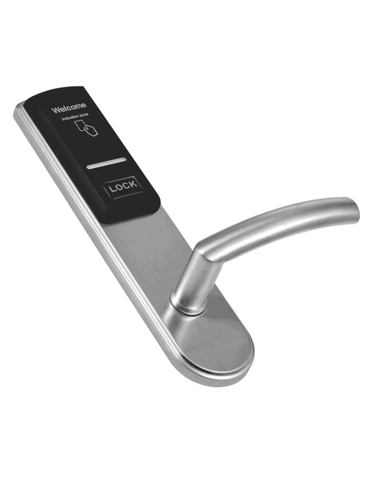ZKTECO LH3000R - Cerradura Derecha para Hotel con Tecnología Mifare 13.56 MHz, Compatible con Puertas de 40 a 55 mm de Grosor, 2 Pestillos de Seguridad, Fabricada en Acero Inoxidable, Capacidad de Registro de 224 Eventos