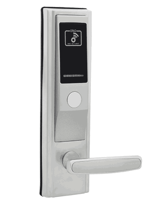 ZKTECO LH3600R - Cerradura Derecha para Hotel con Tecnología Mifare 13.56 MHz, Compatible con Puertas de 35 a 55 mm de Grosor, Estándar Americano, con 5 Pestillos de Seguridad