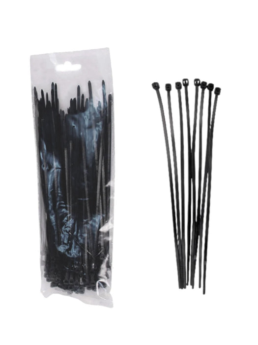 SAXXON CN25X100BK - Cincho sujetacable / 2.5  mm X 100  mm / Negro / Bolsa con 100 piezas / Nylon