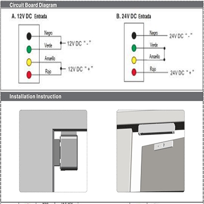 YLI YM350WS - Cerradura Magnética para Control de Acceso / Fuerza de Sujeción de 350 kg (800 lb) / Para puertas de madera, vidrio y metálicas / IP68 para uso exterior e interior