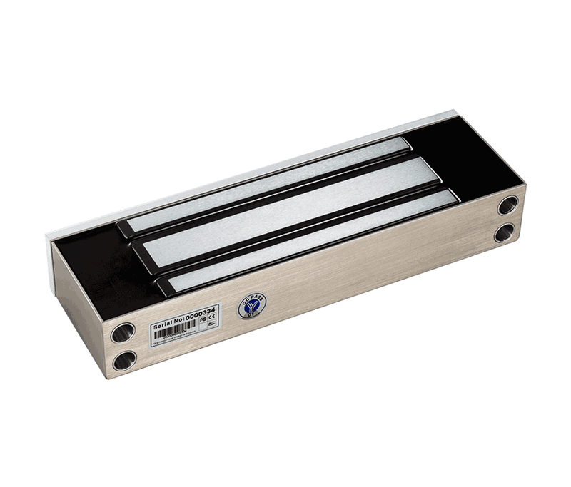 YLI YM500NW - Cerradura Magnética para exterior IP68 / Fuerza de Sujeción 500Kg /1200Lb / Voltaje Dual 12v / 24VDC / Compatible con Soporte MBK500NZLW / Puertas de madera, vidrio, metálica
