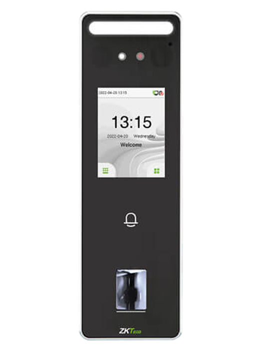 ZKTECO SpeedFaceV3L - Control de Acceso y Asistencia Visible Light con Autenticación Facial (500 Rostros), Huella Digital BioID+ (3000), Registro de 200,000 Eventos, IP65 y Conectividad TCP/IP