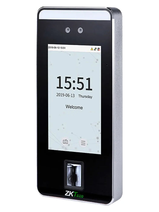 ZKTECO SpeedFaceV5LPWIFI - Control de Acceso y Asistencia Visible Light con Autenticación Facial (6000 Rostros), Huella Digital BioID+ (6000), Tarjeta ID 125 KHz, Soporta 200,000 Eventos y Conectividad TCP/IP o WiFi