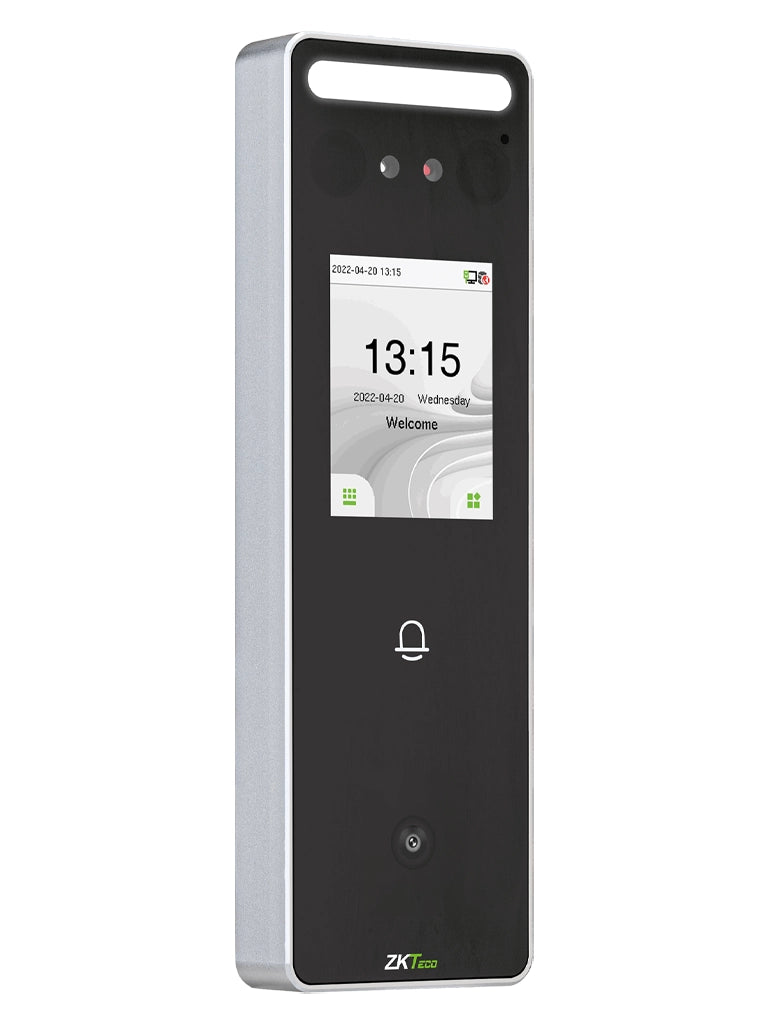 ZKTECO SpeedFaceV3LQR - Control de Acceso y Asistencia Visible Light con Autenticación Facial (500 Rostros), Lectura de QR (3000 Códigos), Registro de 200,000 Eventos, IP65 y Conectividad TCP/IP
