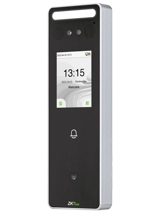 ZKTECO SpeedFaceV3LQR - Control de Acceso y Asistencia Visible Light con Autenticación Facial (500 Rostros), Lectura de QR (3000 Códigos), Registro de 200,000 Eventos, IP65 y Conectividad TCP/IP