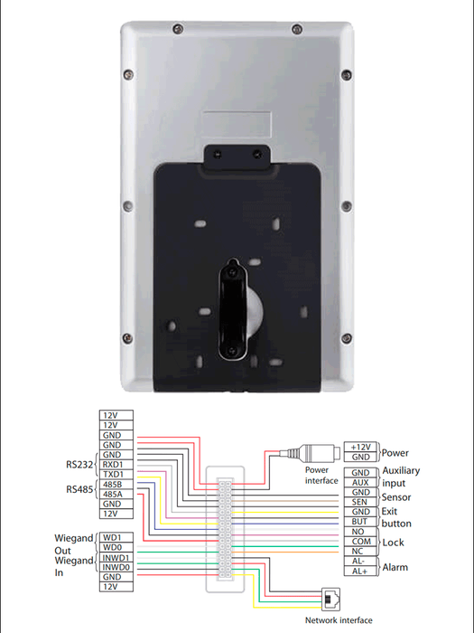 ZKTECO ProFace X- Terminal de Control de Acceso con Reconocimiento Facial/ para Exterior de -30° hasta 60°/ 30,000 Rostros/ 50,000 Tarjetas RFID 125 Khz/ 8 Pulgadas/ IP68/ IK04/ Serie Visible Light