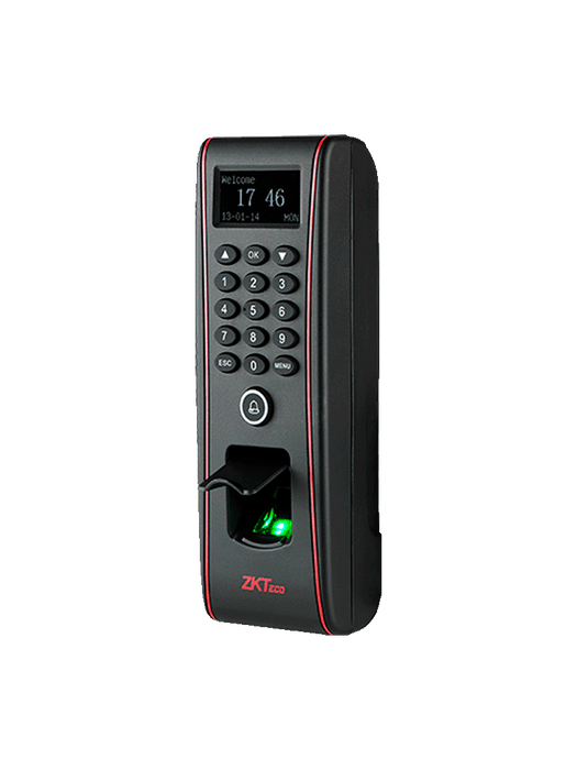 ZKTECO TF1700 - Control de Acceso Exterior de Huella, Tarjeta y Contraseña / Soporta 3000 Huellas / 10000 Tarjetas  RFID 125 khz / Almacena 30000 Registros / Conexión TCPIP / USB / Compatible con Software ZK Access 3.5