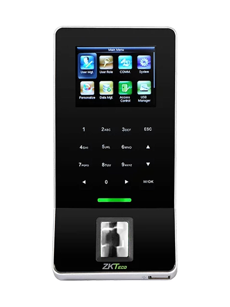 ZKTECO F22ID - Control de Asistencia y Acceso Básico con Huella Digital BioID+ (3000), Tarjeta ID 125 kHz (5000), Registro de 30,000 Eventos, Conexión Ethernet y WiFi