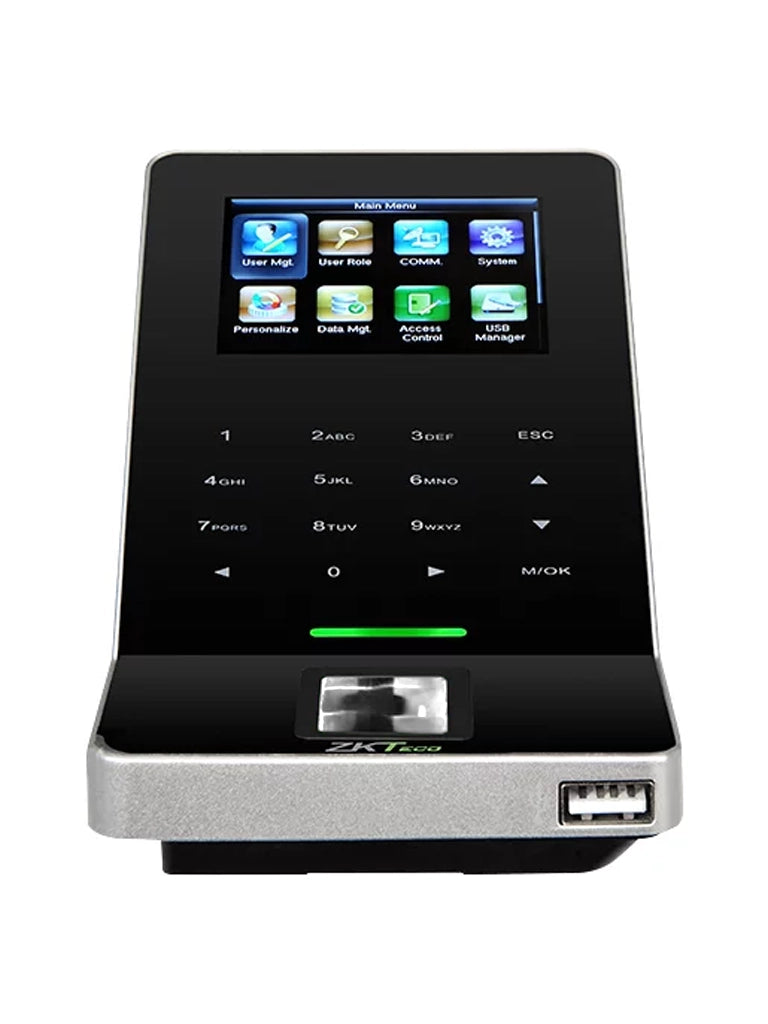ZKTECO F22ID - Control de Asistencia y Acceso Básico con Huella Digital BioID+ (3000), Tarjeta ID 125 kHz (5000), Registro de 30,000 Eventos, Conexión Ethernet y WiFi