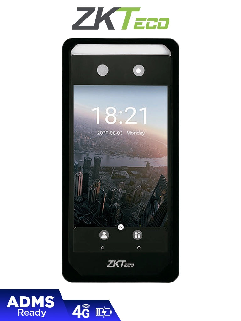 ZKTECO Horus-E1 - Control de Asistencia Visible Light portátil  con Autenticación Facial (6000 Rostros), Registro de 100,000 Eventos, Batería de Respaldo, Conectividad Wifi y Chip 4G