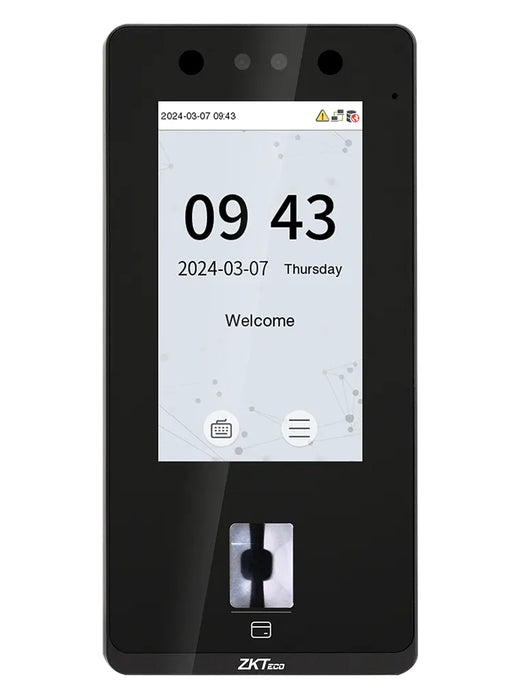 ZKTECO SenseFace 4A - Control de acceso y asistencia para 6,000 rostros / 8,000 huellas / 8,000 tarjetas ID 125kHz / TCP/IP / IP65 / 1 Relevador / Compatible con Software Gratuito ZKBio Zlink