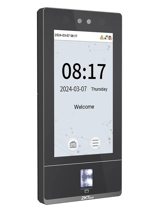 ZKTECO SenseFace 7A - Control de acceso y asistencia para 10,000 rostros / 10,000 huellas / 50,000 tarjetas de 125kHz / TCP/IP / IP65 / 1 Relevador / Compatible con Software Gratuito ZKBio Zlink