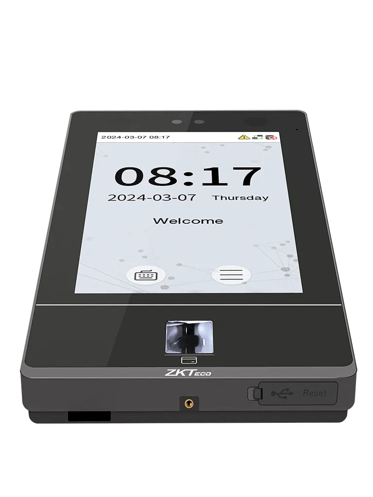 ZKTECO SenseFace 7A - Control de acceso y asistencia para 10,000 rostros / 10,000 huellas / 50,000 tarjetas de 125kHz / TCP/IP / IP65 / 1 Relevador / Compatible con Software Gratuito ZKBio Zlink