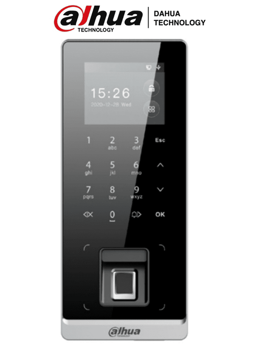 DAHUA ASI2212H-W - Control de Acceso Exterior IP65/ 3,000 Huellas/ 30,000 Tarjetas Mifare y Passwords/ 150,000 Eventos/ Diseño Delgado y Elegante/ Desbloqueo Remoto/ TCP/IP/ AutoRegistro/ P2P/ Funcion de Timbre/