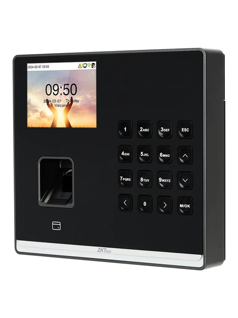 ZKTECO M2LR -  Control de asistencia para 3,000 huellas / 3,000 tarjetas de proximidad de 125kHz / 150,000 eventos / TCP/IP y Wi-Fi