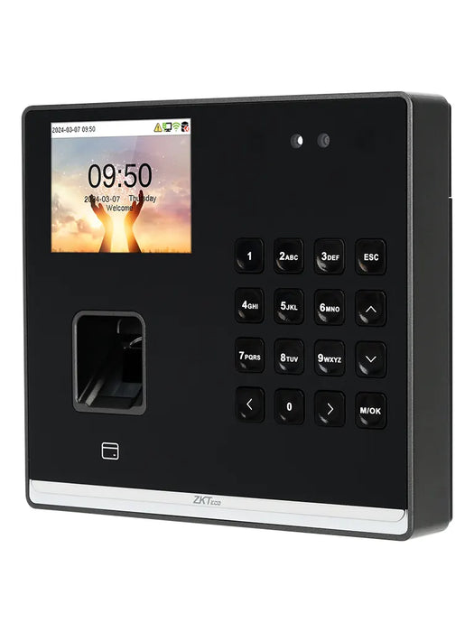 ZKTECO M2F PRO-LR - Control de Asistencia y Acceso con Autenticación Facial (500 Rostros), Huella Digital BioID+ (1,000), Tarjeta ID 125 kHz (1,000), 150,000 Eventos y Conexión TCP/IP (Compatible con BioTime Cloud)