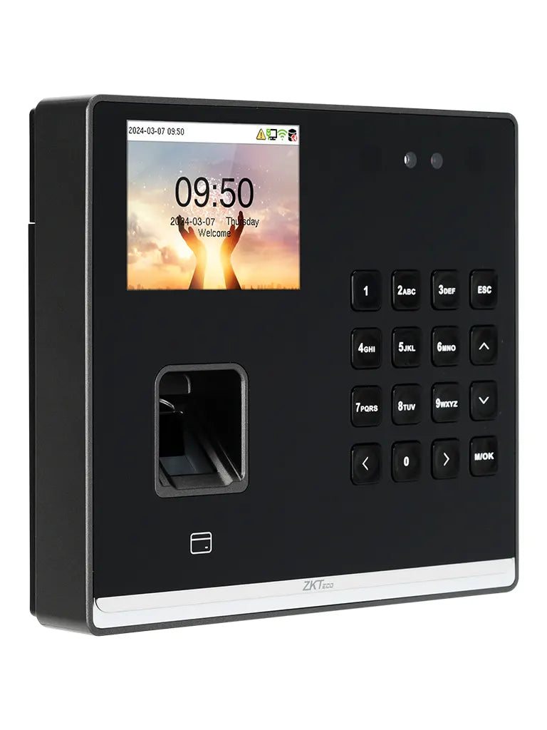 ZKTECO SENSEFACEM2FLR-  Control de Asistencia con Acceso Basico para 500 rostros / 1,000 huellas / 1,000 tarjetas 125 KHz / 150,000 Eventos / Bateria de Respaldo de 4 horas / Compatible con ZKBio Zlink
