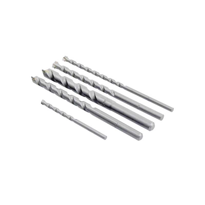 Juego de 5 Pzas. de Broca para Concreto, Zanco Recto (3/16, 1/4, 5/16, 3/8 y 1/2).