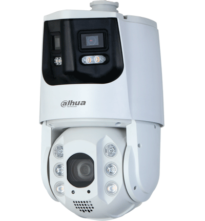 DAHUA DH-SDT6C432-4P-GB-APV-0280 de 4MP con visión 180°, zoom óptico 32X y Starlight. Cuenta con Multivisión/ Iluminador Dual/ IR 200m, Auto-tracking/ protección perimetral, detección facial y disuasión activa con sirena y estrobo. IP66.