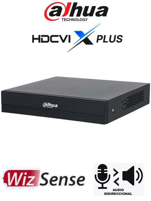 DAHUA DH-XVR1B04H-I/T - DVR de 4 canales 5MP Lite WizSense y H.265+/ HDCVI X PLUS/ Soporta 4 Canales+2 IP o Hasta 6 Canales IP/Audio Bidireccional en los 4 Canales/ SMD Plus y Búsqueda Inteligente de Humanos y Vehículos/ Compatible con Dolink Care
