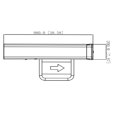 DAHUA DHI-ASGB611K-R - Swing Barrier (Barrera Medio Cuerpo) Derecha/ Servo Motor/ 12 Pares IR/ 20-60 Personas por Minuto/Apertura ajustabel 0.5s-1.6s/ Carril de 600mm/Exterior Protegido-Interior/ Compatible con DHI-ASGB610K-L y DHI-ASGB621K-D