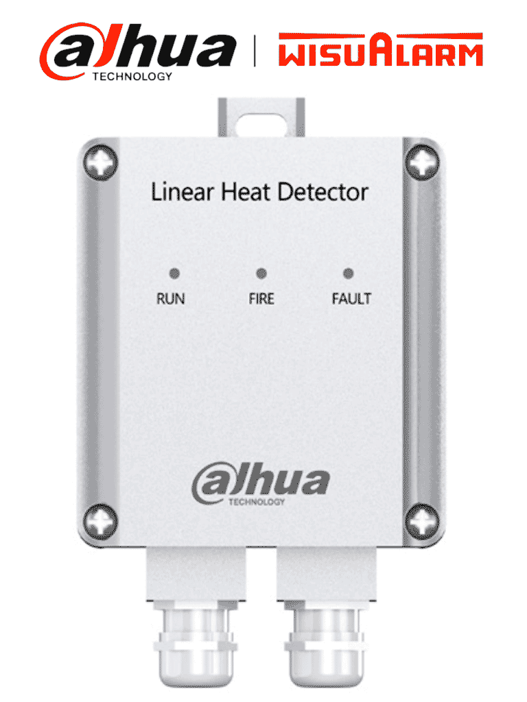 DAHUA WISUALARM DHI-HY-LD413A-I - Unidad adaptadora para sistema de detección de calor mediante cable lineal, Trabaja en conjunto con la terminal DHI-HY-LD413A-P, LEDs indicadores de estado, Compatible con DHI-HY-TSC-40DA-68-200