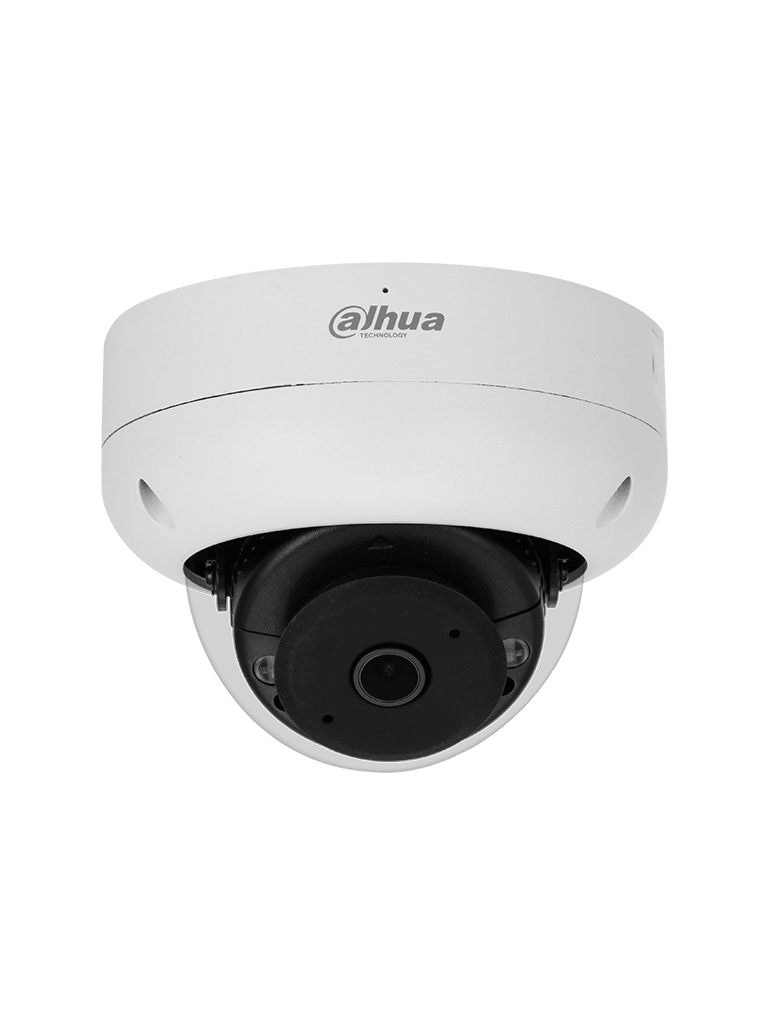 DAHUA IPC-HDBW3441R-AS-P Cámara IP domo antivandálica de 4 MP con lente de 2.1 mm, visión nocturna de 15 m, IA WizSense, y protección perimetral. , WDR, H.265+, IP67, IK10, PoE, micrófono y entradas/salidas de alarma.