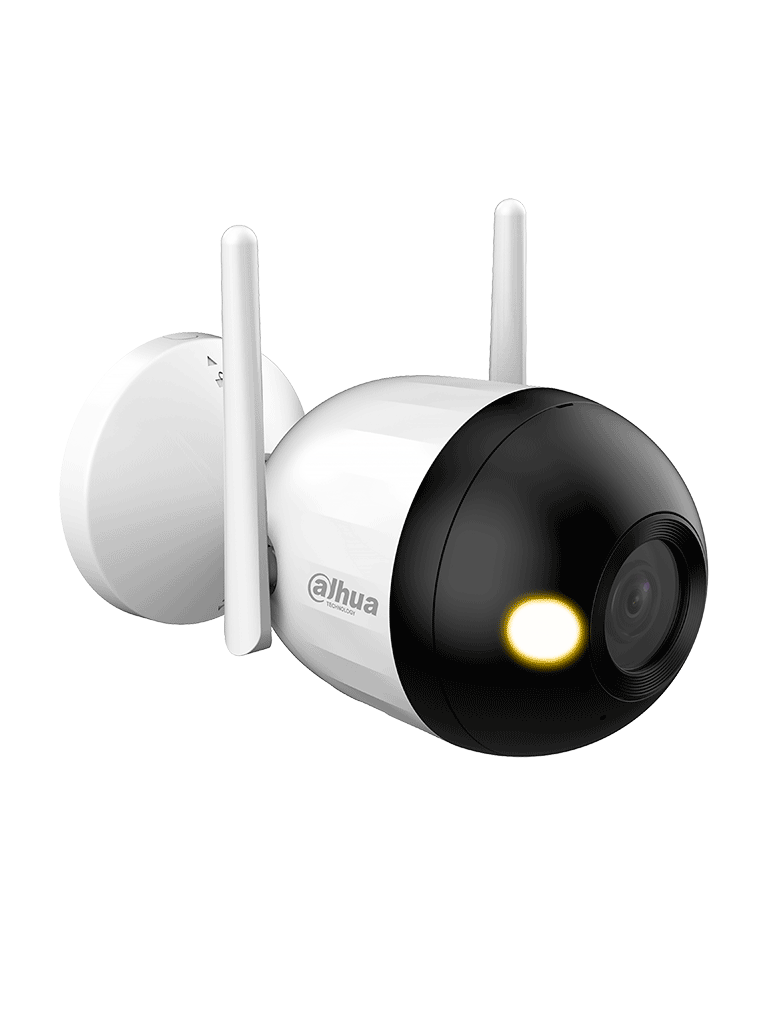 DAHUA F4CN-LED - Cámara IP Bullet Wifi de 4 Megapíxeles/ Full Color/ Microfono Integrado/ 30 Mts de Luz Visible/ Ranura para MicroSD/ IA con Detección de Humanos/ IP67/