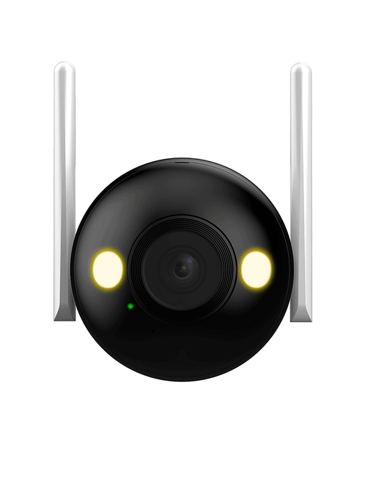 DAHUA F4CN-PV - Cámara IP Bullet WiFi de 4 Megapíxeles / Full Color + Iluminación Dual Inteligente / Disuasión Activa/ Lente 2.8mm / Audio 2 Vías/ Micrófono y Altavoz Integrados/ 30 Metros de Iluminación/ IA/ IP67/
