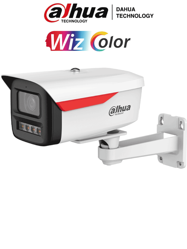 DAHUA DH-IPC-HFW2449M-S-B-PRO - Cámara IP Bullet de 4MP / WizColor /WizSense/ equipada con IA/ SMD Plus/ Lente de 3.6 mm/ micrófono integrado/ Protección perimetral/ Ranura MicroSD, WDR real de 120 dB y PoE. Certificación IP67/
