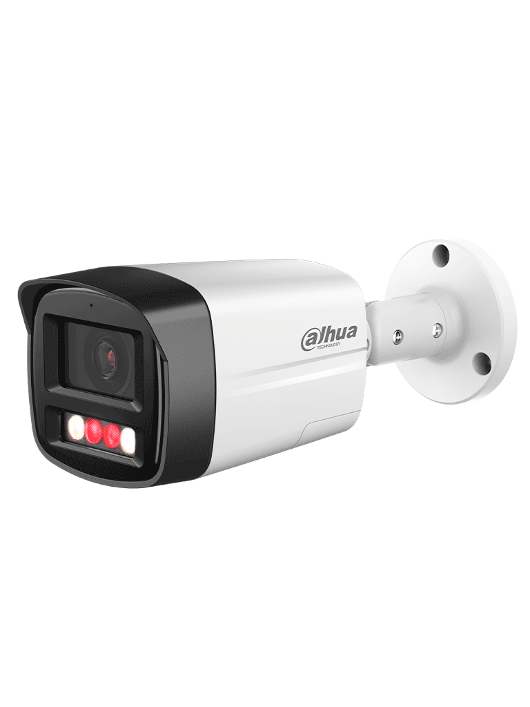 DAHUA IPC-HFW2549TL-S-PV -Cámara IP Bullet de 5 Megapixeles/ Iluminador Dual y Disuasión Activa/ Sirena y Estrobo/ Lente de 2.8 mm/ 111 Grados de Apertura/ WizSense/ 30 Metros de IR y Luz Visible/ WDR Real/PoE/Audio Bidireccional/Ranura MicroSD
