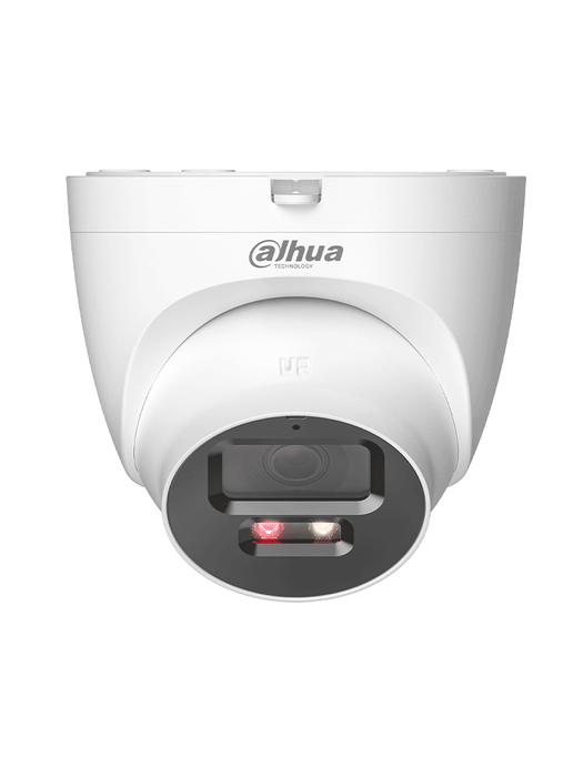 DAHUA IPC-HDW2249T-S-PV - Cámara domo IP de 2MP/ Iluminador Dual Inteligente/ Lente 2.8/ Disuasión activa/ SMD Plus/ protección perimetral/ Incorpora micrófono y bocina/ LED IR incorporado y luz cálida 30m/ PoE/ IP67/ IK10 antivandálica/ Ranura micro SD.