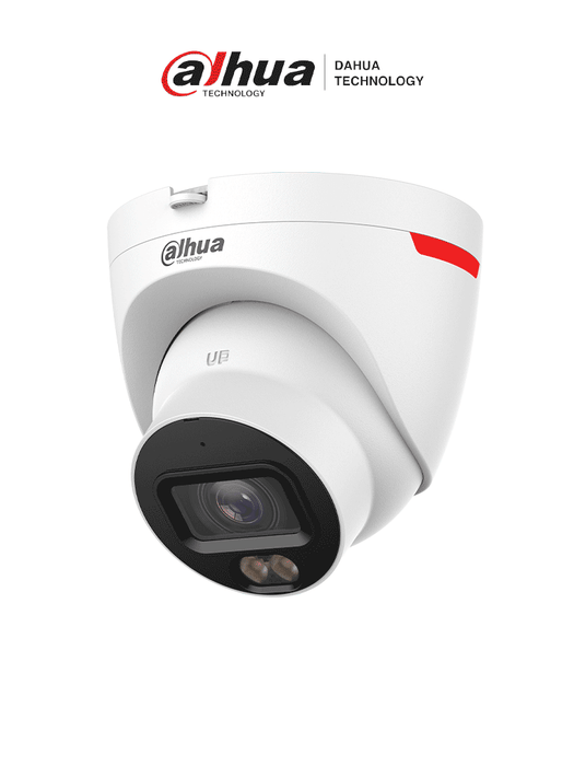 DAHUA DH-IPC-HDW2849T-S-PRO Cámara IP domo  de 8MP / WizColor /WizSense/  IA/ SMD Plus/ Protección perimetral/ Lente de 2.8 mm/ Micrófono integrado/ WDR 120 dB/ Ranura MicroSD/ PoE/ IP67/