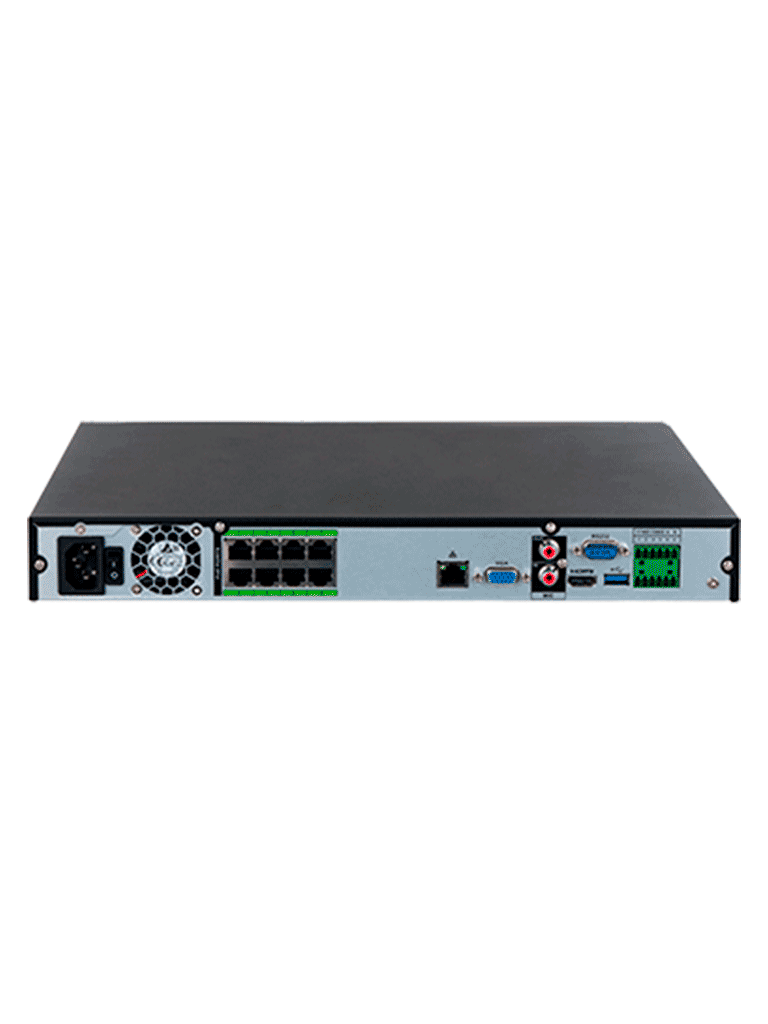 DAHUA NVR5208-8P-EI - NVR de 8 canales IP con tecnología como AcuPick y WizSense, 8 puertos PoE, Smart H.265+, 2 canales de reconocimiento facial, 20 bases de datos de rostros, 2 puertos SATA, SMD Plus y compatibilidad Onvif.